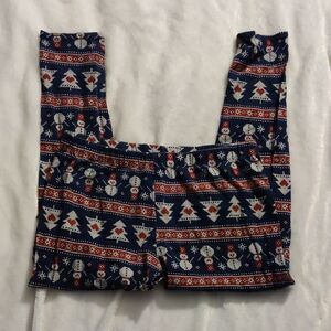 Snowman Leggings Size XXL